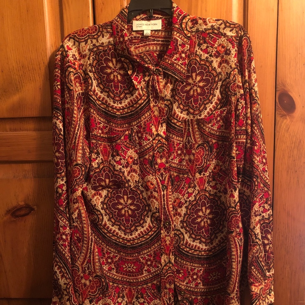 Jones New York Sport Button Down Shirt Size Large